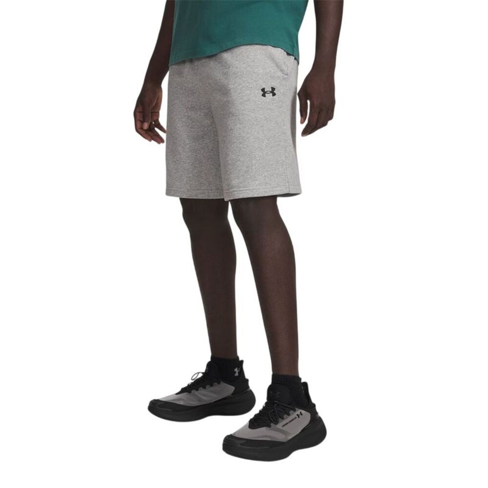 Under Armour Mens Rival Logo Shorts / Gray Dawn/Black